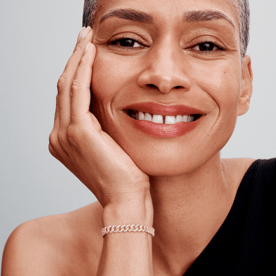 Cuban Link Moissanite Bracelet in 18K Gold