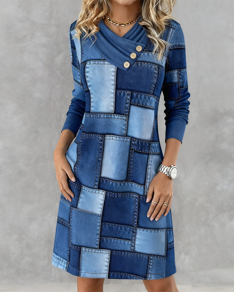 Harper | Patchwork Denim Dress