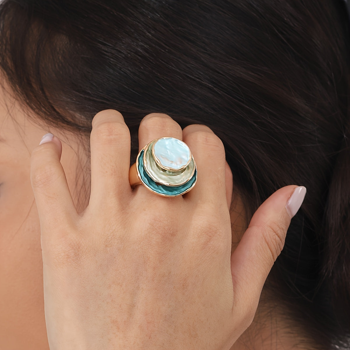 Boho Triple Layered Enamel Ring