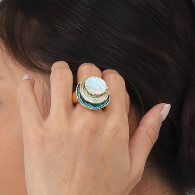 Boho Triple Layered Enamel Ring