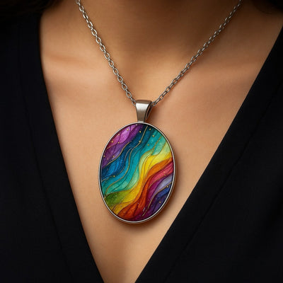Colorful Round Stone Necklace
