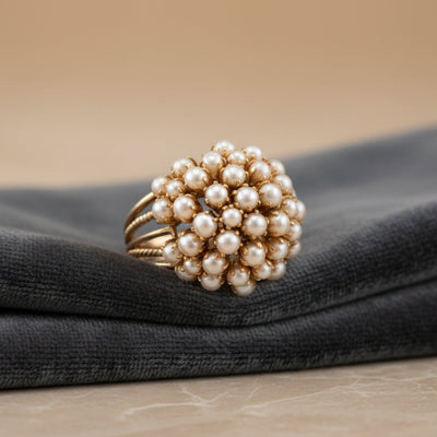 Inlaid Pearls Ring