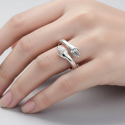 Silver Adjustable Hug Ring