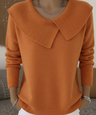 Elaine | Graceful Folded-Collar Sweater