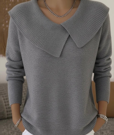 Elaine | Graceful Folded-Collar Sweater