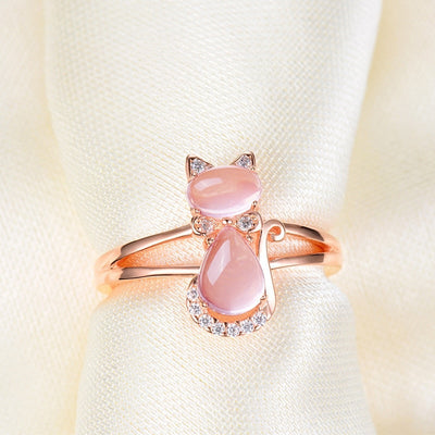 Rose Gold Cat Ring