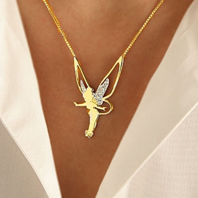 Exclusive Happy Fairy Necklace in Silver and Gold