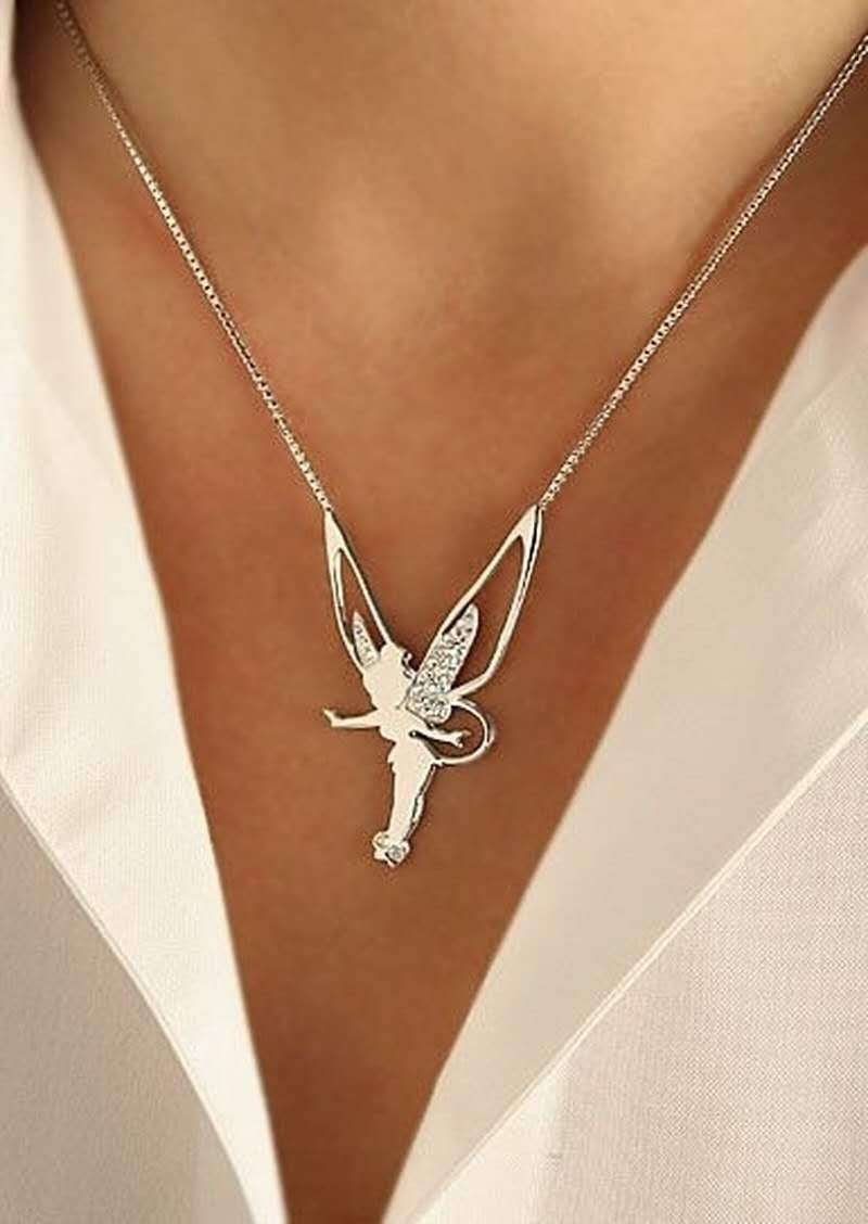 Exclusive Happy Fairy Necklace in Silver and Gold