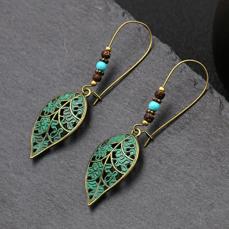 Ethnic Vintage Bohemia Big Ear Hook Drop Earrings