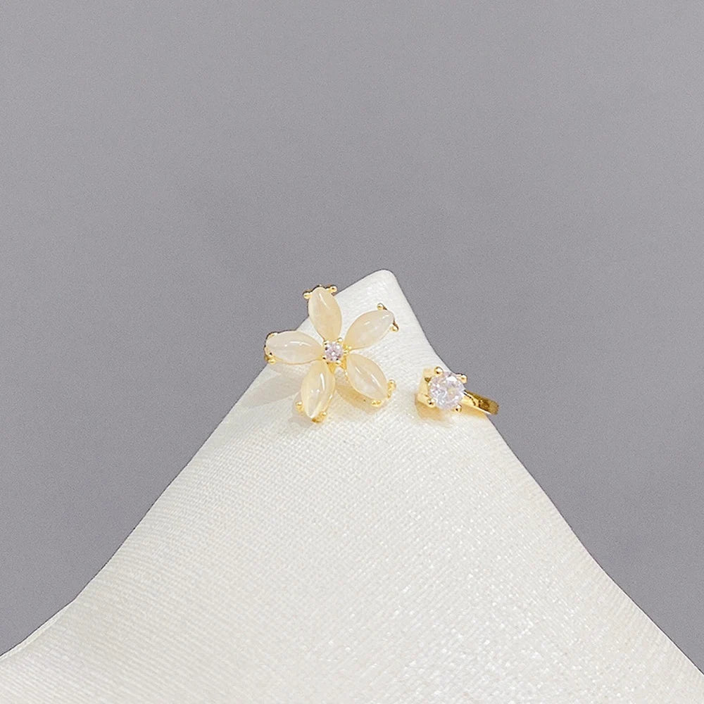 Flower Opal Rings for Women  Stainless Steel