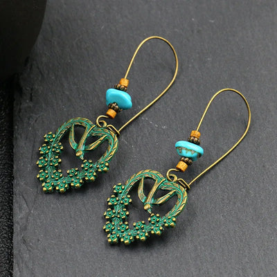 Ethnic Vintage Bohemia Big Ear Hook Drop Earrings