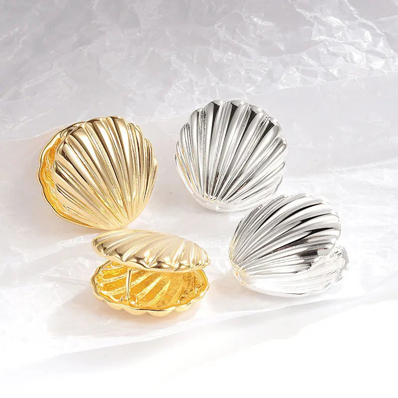 Ocean Shell Texture Stud Earrings