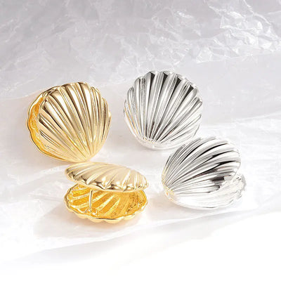 Ocean Shell Texture Stud Earrings