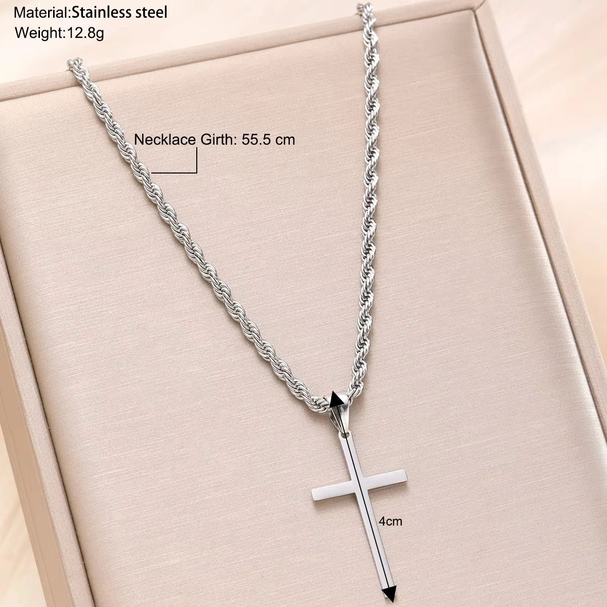 New Cross Pendant Necklace for Men and Women Minimalist Gold Jewelry
