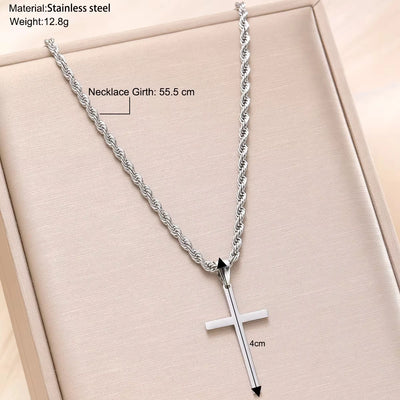New Cross Pendant Necklace for Men and Women Minimalist Gold Jewelry