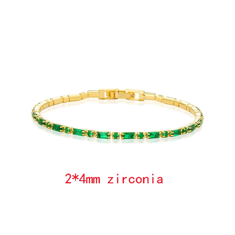 Luxury Emerald Cubic Zirconia CZ Tennis Bracelets