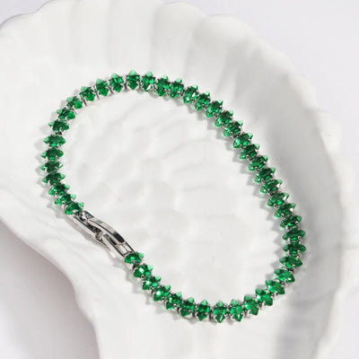 Luxury Emerald Cubic Zirconia CZ Tennis Bracelets