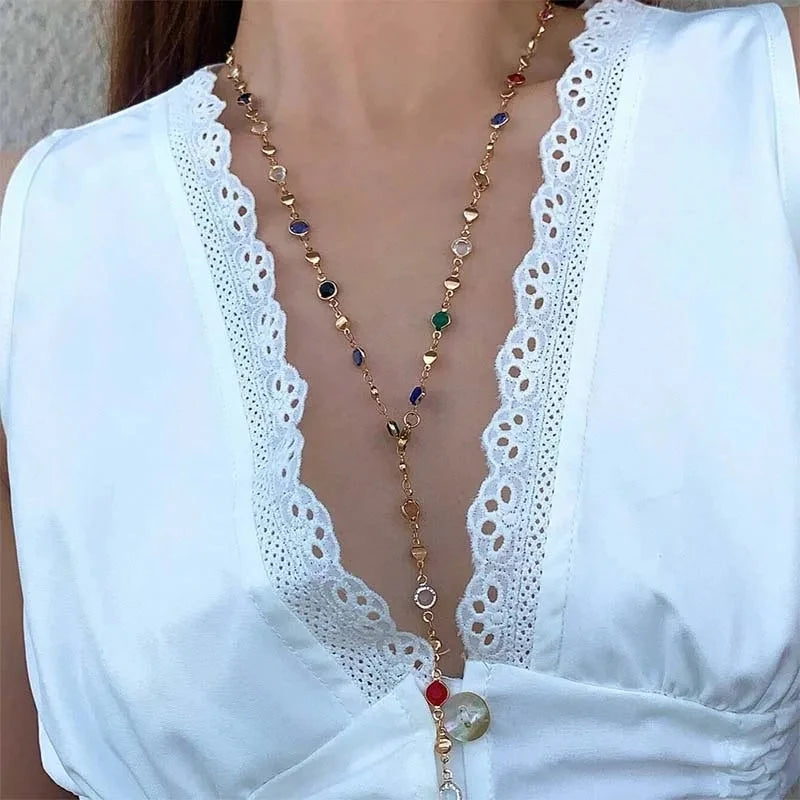 Luxury Colourful Long Tassel Necklace