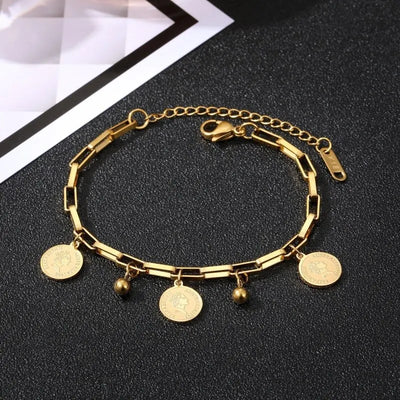 1pcs Gold-color Bracelet Ladies Hip Hop Style
