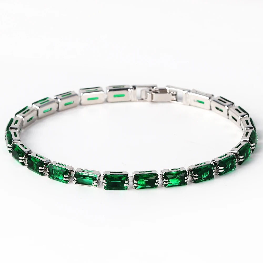 Luxury Emerald Cubic Zirconia CZ Tennis Bracelets
