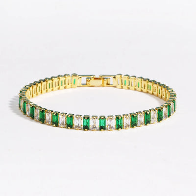 Luxury Emerald Cubic Zirconia CZ Tennis Bracelets