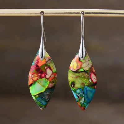 Bohemian Emperor Stone Geometric Pendant Earring
