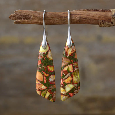 Bohemian Emperor Stone Geometric Pendant Earring