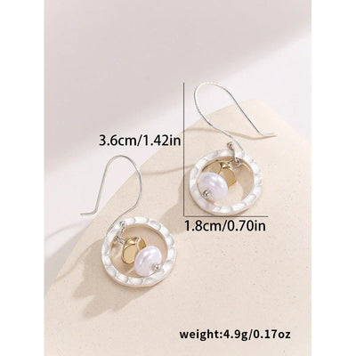 Retro Circular Pendant Earrings