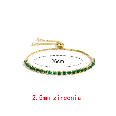 Luxury Emerald Cubic Zirconia CZ Tennis Bracelets