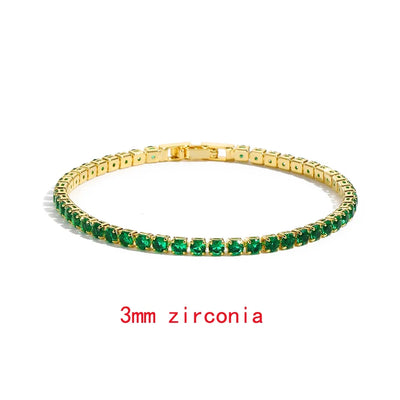 Luxury Emerald Cubic Zirconia CZ Tennis Bracelets
