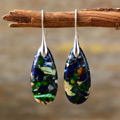 Bohemian Emperor Stone Geometric Pendant Earring