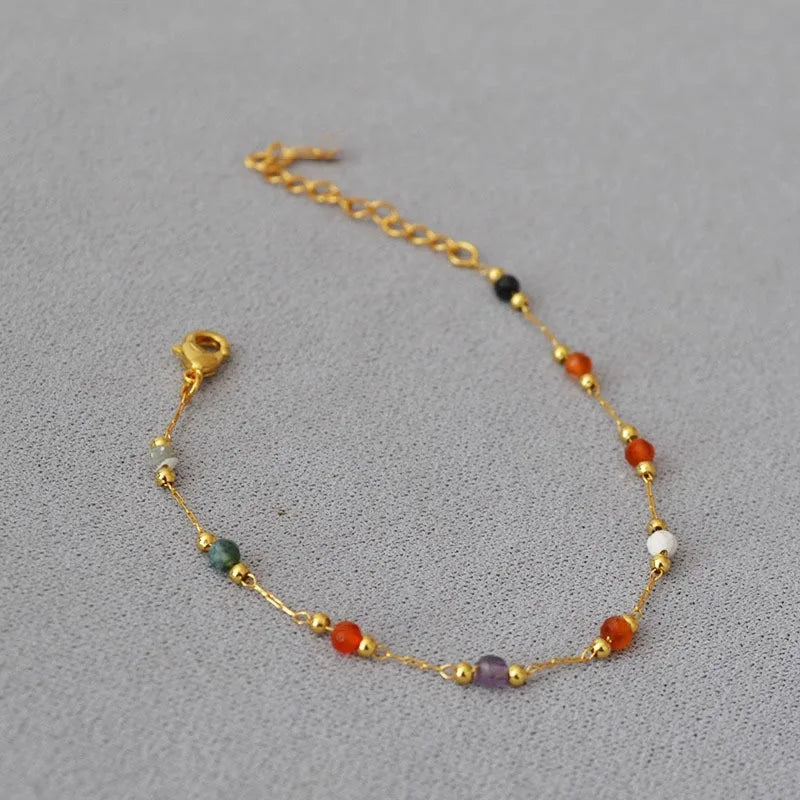Natural Colored Beads Bracelet