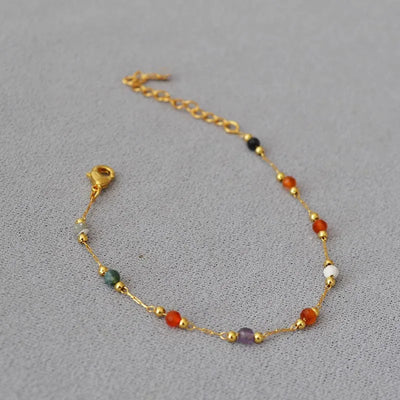 Natural Colored Beads Bracelet