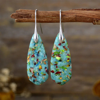 Bohemian Emperor Stone Geometric Pendant Earring