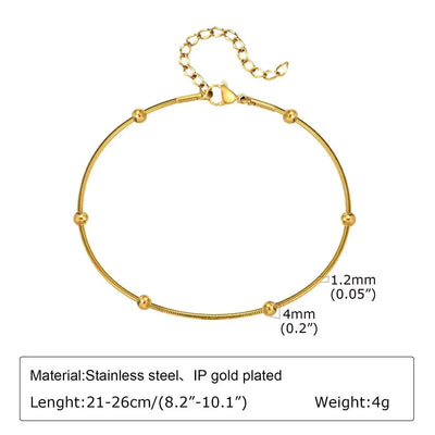 Stainless Steel Bohemian Style Personalized Anklet