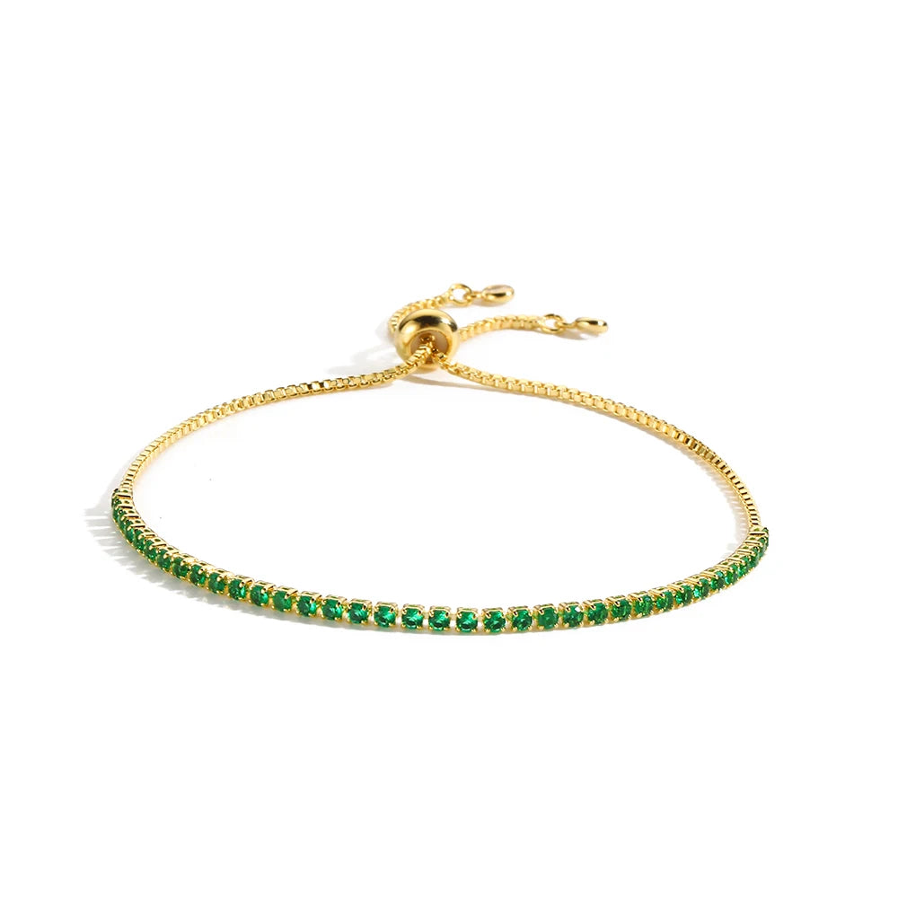 Luxury Emerald Cubic Zirconia CZ Tennis Bracelets