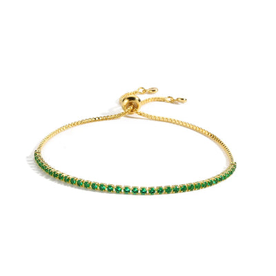 Luxury Emerald Cubic Zirconia CZ Tennis Bracelets
