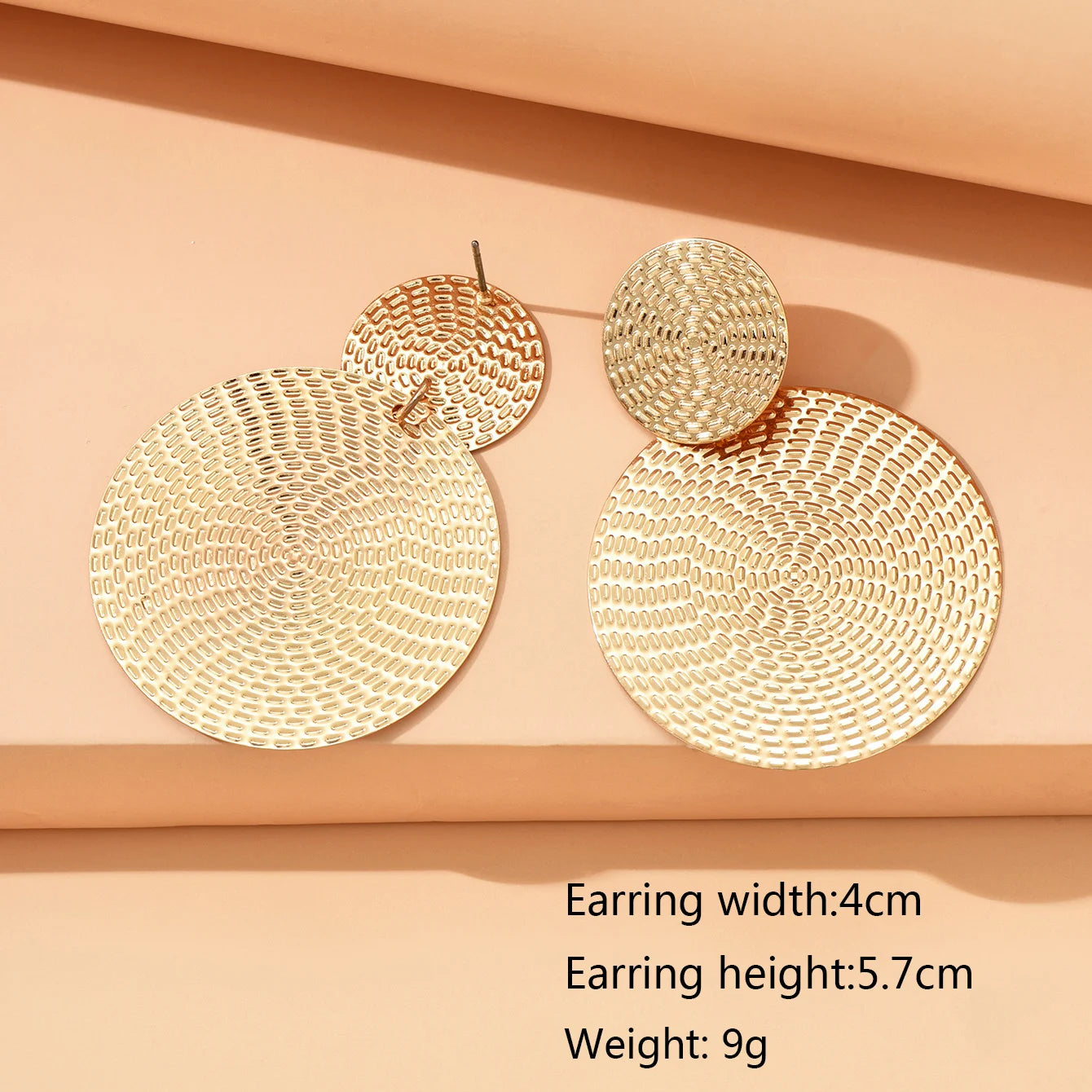 Bohemia Trendy Geometric Metal Round Earrings