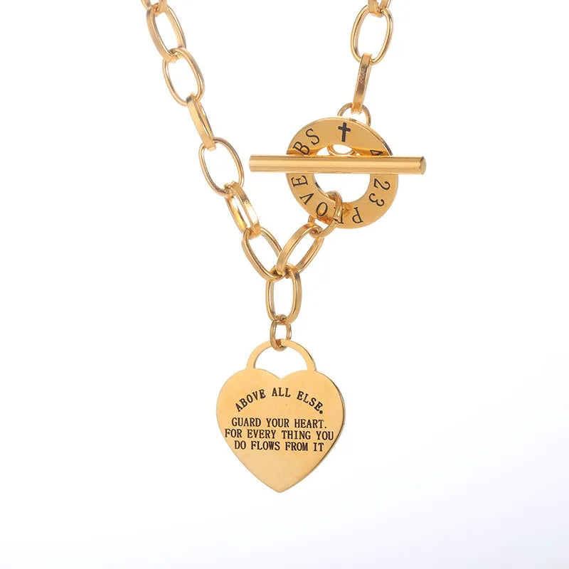 Stainless Steel Love Heart Necklace