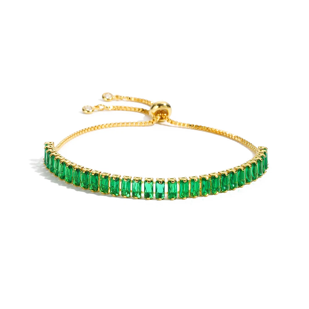 Luxury Emerald Cubic Zirconia CZ Tennis Bracelets