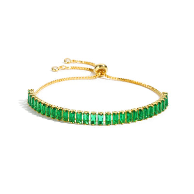 Luxury Emerald Cubic Zirconia CZ Tennis Bracelets