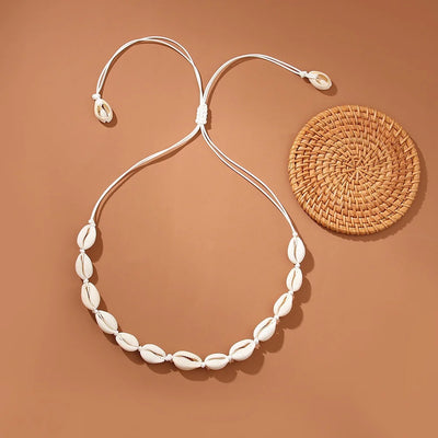 Bohemian Hawaiian Seashell Bracelet Necklace Set