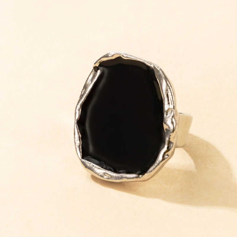 Tocona Bohemian Black Stone Joint Ring