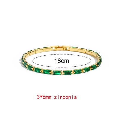Luxury Emerald Cubic Zirconia CZ Tennis Bracelets