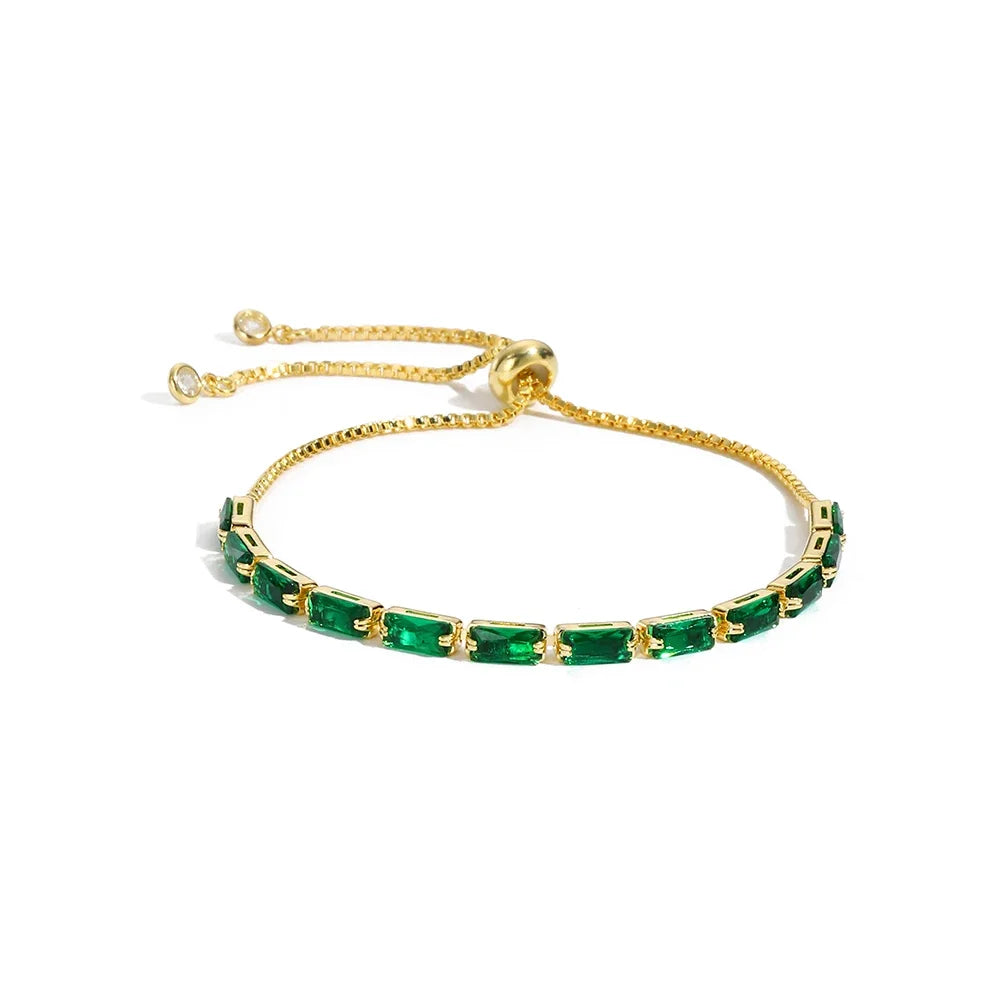 Luxury Emerald Cubic Zirconia CZ Tennis Bracelets