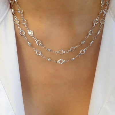 Rainbow Crystal Gemstone Retro Choker Colored Zircon Necklace