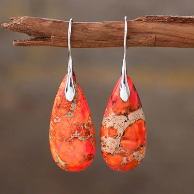 Bohemian Emperor Stone Geometric Pendant Earring