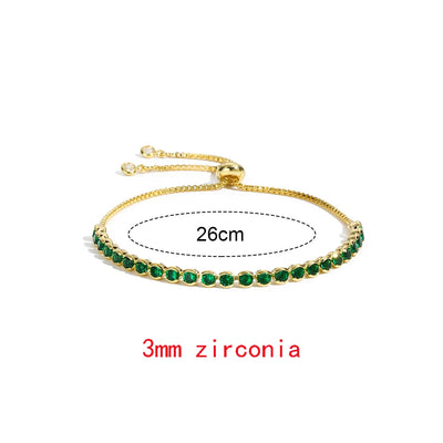 Luxury Emerald Cubic Zirconia CZ Tennis Bracelets
