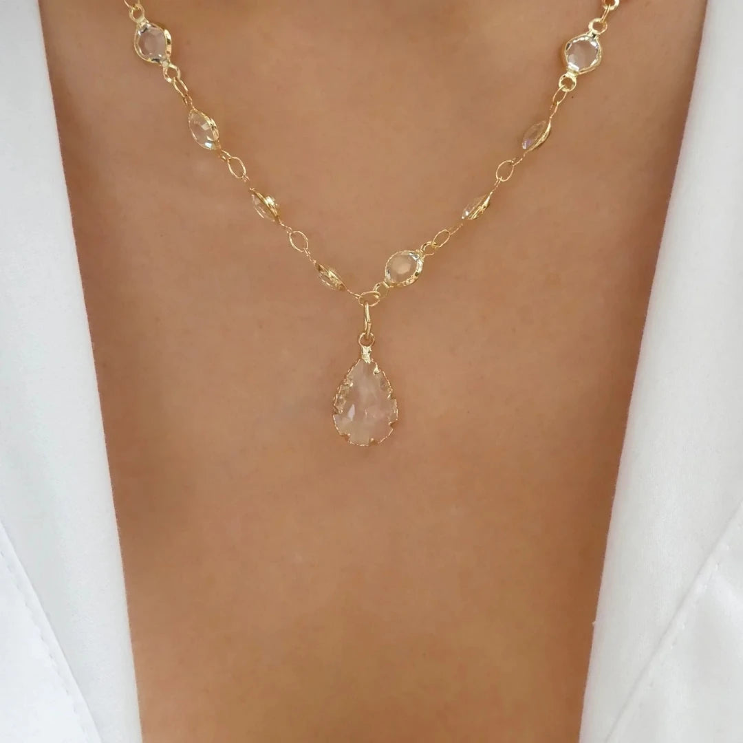 Rainbow Crystal Gemstone Retro Choker Colored Zircon Necklace