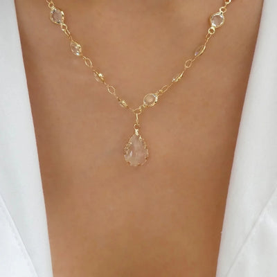 Rainbow Crystal Gemstone Retro Choker Colored Zircon Necklace